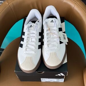 adidas White and Black VL Court 3 Sneakers